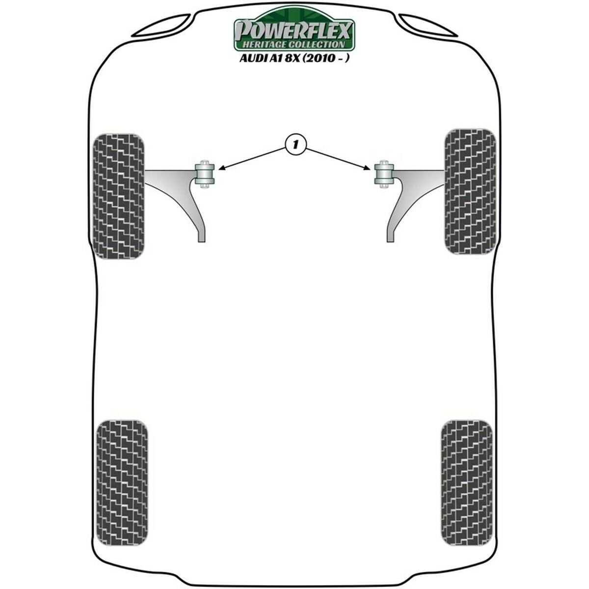 Powerflex Silentblock Powerflex Pff85-201Blk Delantera 2 Pieces