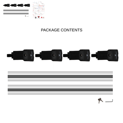 Aluminium Roof Rack Cross Bars compatible with Opel Frontera 2025+ Silver - aerodynamic aluminium profile detail
