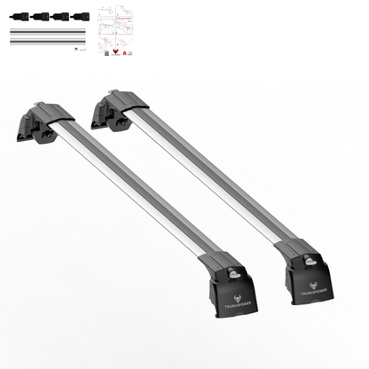 Aluminium Roof Rack Cross Bars compatible with Opel Frontera 2025+ Silver - roof rack cross bars product detail